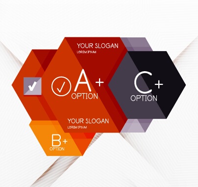 Geometric shapes background business vector 07