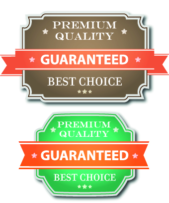 Guaranteed 100% quality label vector 02