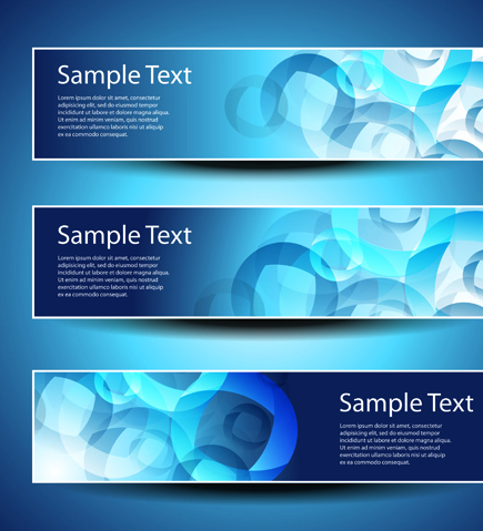 banner design elements abstract vector 03