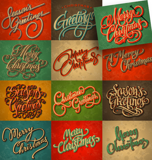 vector template merry christmas christmas calligraphic 