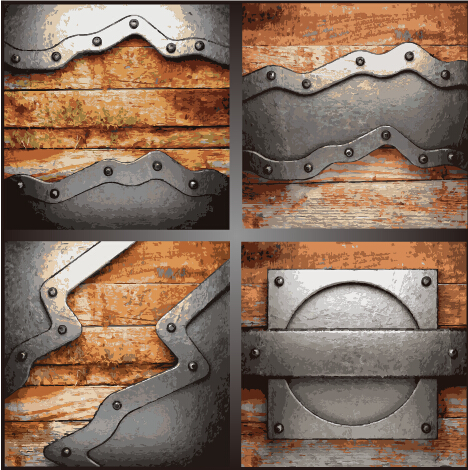 Metal art pattern vector background 01