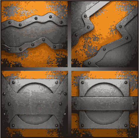 Metal art pattern vector background 02