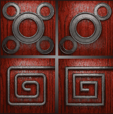 Metal art pattern vector background 03