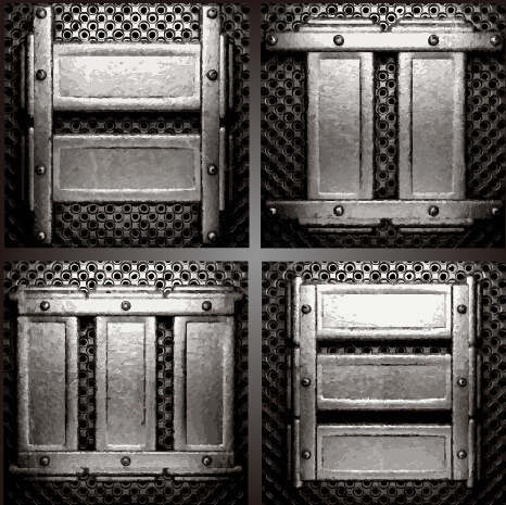 Metal art pattern vector background 04
