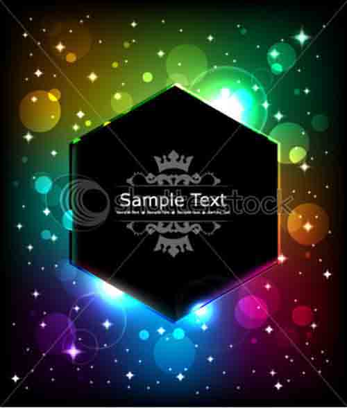 Neon glitter background vector set 02