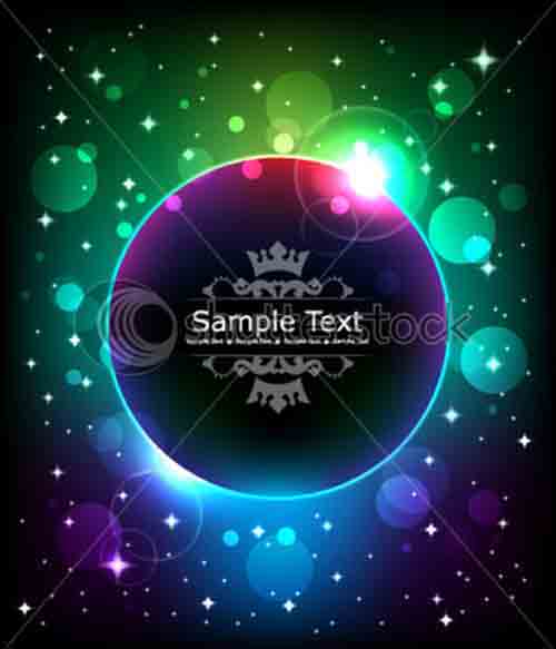 Neon glitter background vector set 03