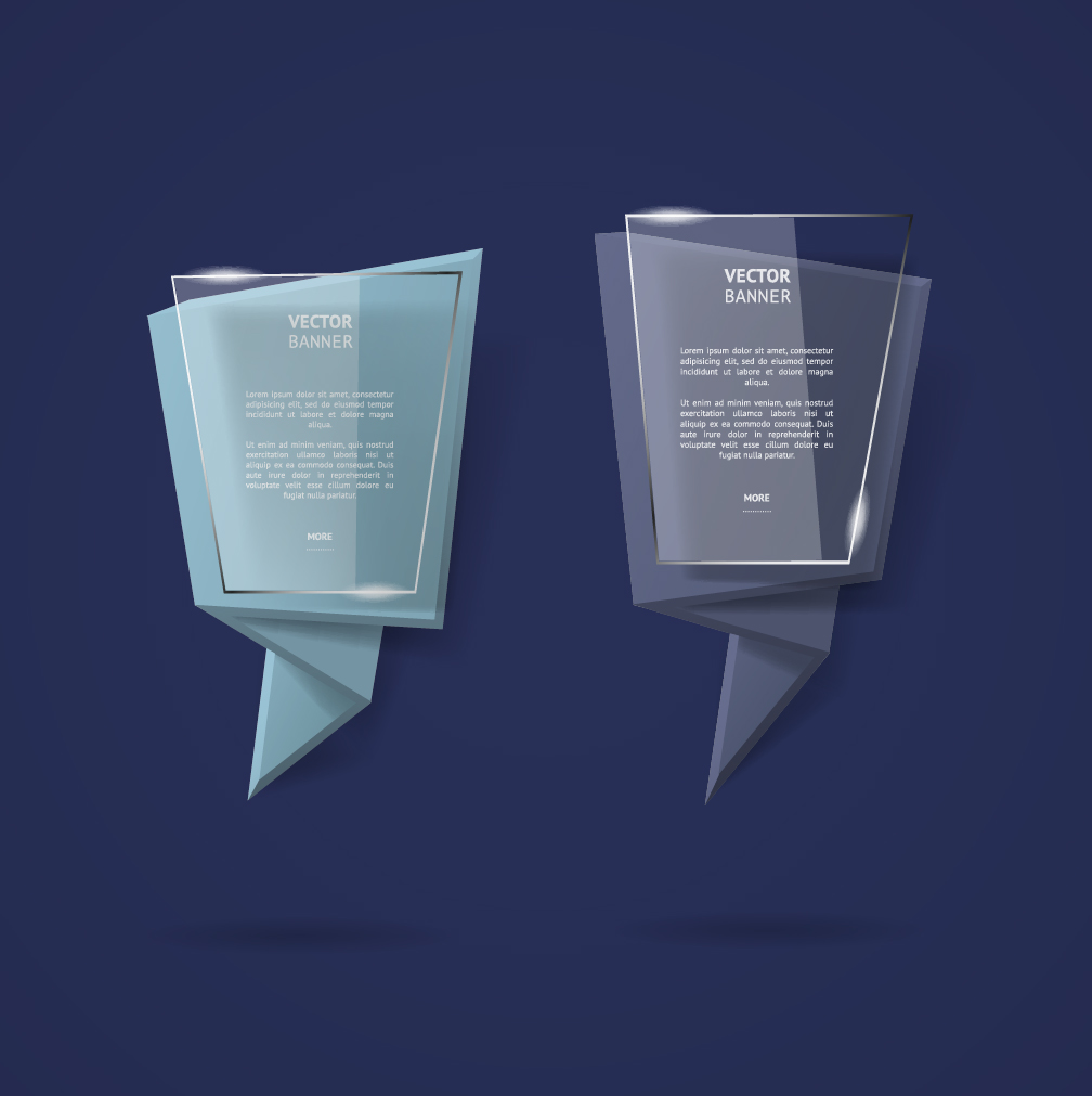 Origami business banners design 07