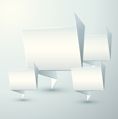 Origami speech bubble vector graphics