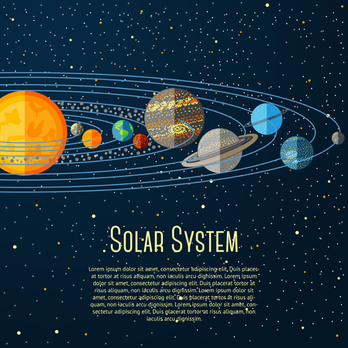 Outer space cartoon background vector 04 Outer space cartoon background vector 04