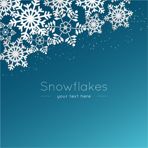 Paper cut snowflake vector background