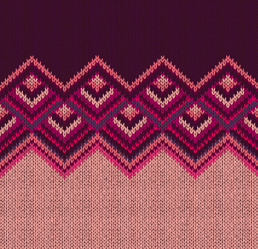 Realistic knitted fabric pattern vector material 02