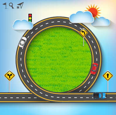 traffic schematic road 