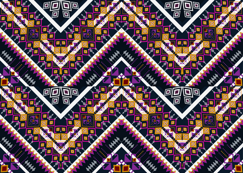Seamless ethnic pattern design vector 07