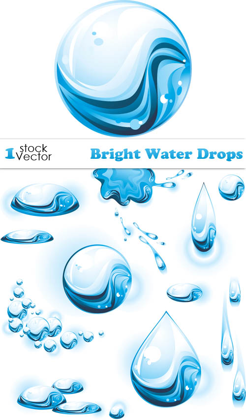 water drops bright 