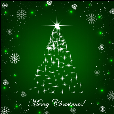 shiny green christmas tree background 