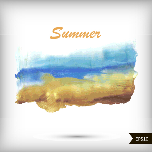 watercolor summer colors background  