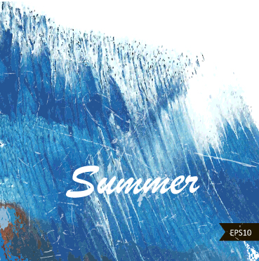 Summer watercolors vector background art 04