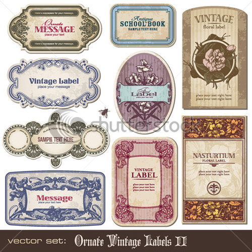 Vintage Labels art vector graphic 01