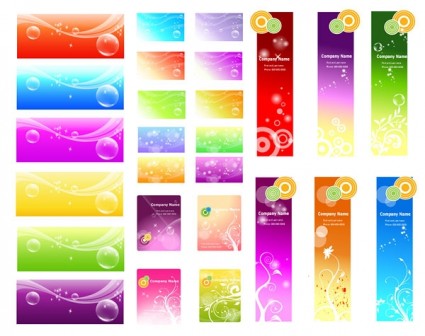 variety style fantasy cards banners background 
