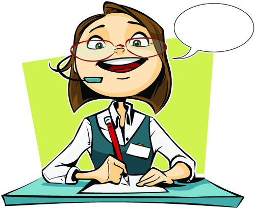 Set of Business woman Image vector 06