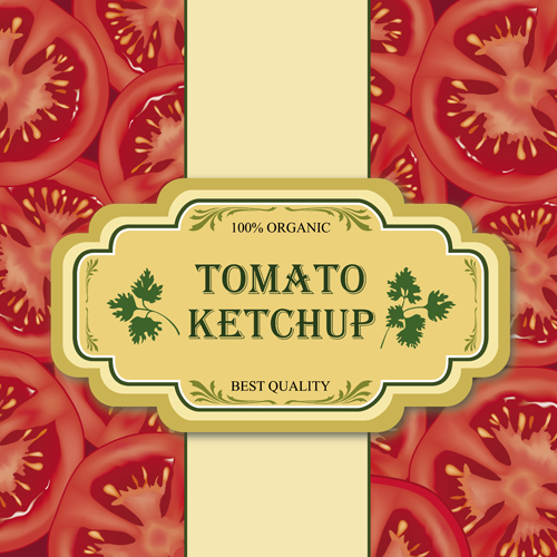 tomato pattern labels label ketchup 