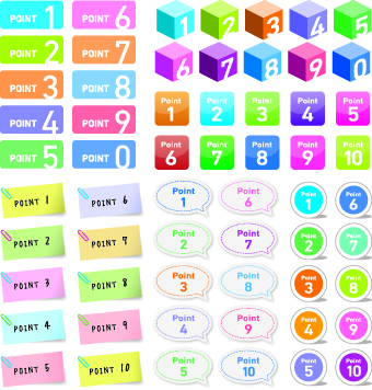 Number web design elements 01