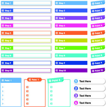 Number web design elements 03