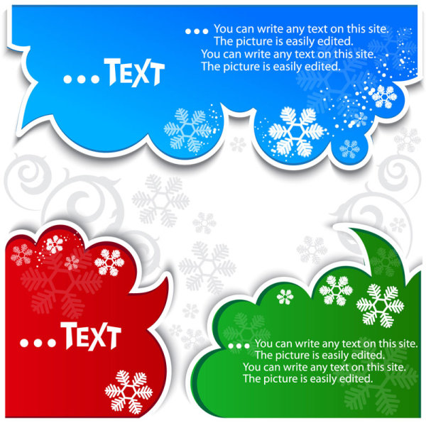 Set of Creative Speech labels vector 05