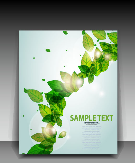 leave green cover brochure 