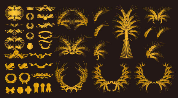 Golden ornate decoration vector