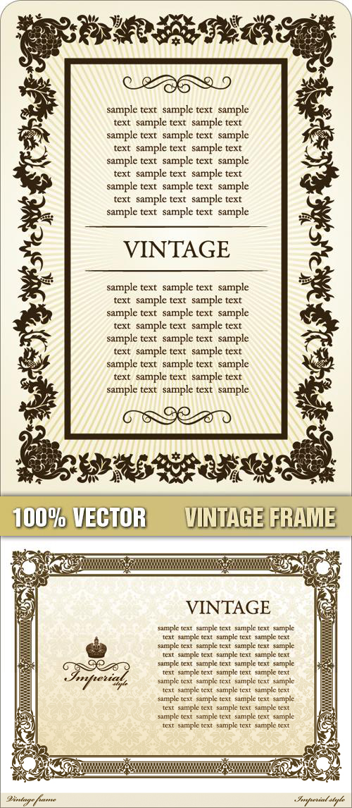 Ornate floral frame 1 vector