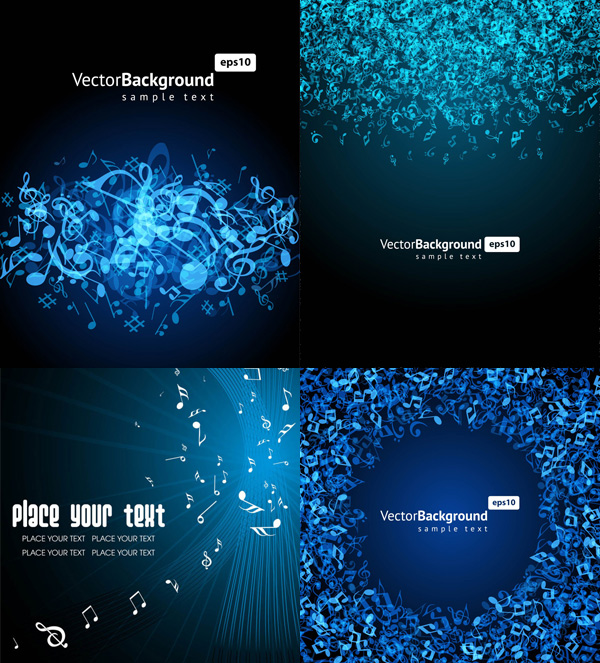 music key blue background