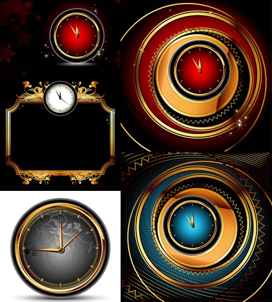 Watch the creative background vector material