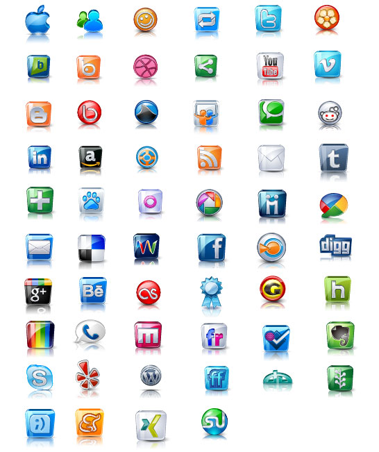 Vivid Bright web icon set