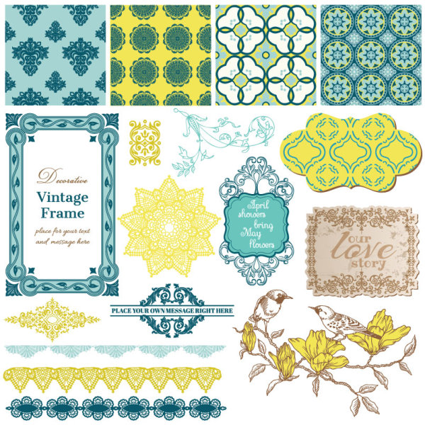 pattern lace label frames frame collection 