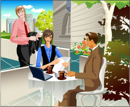 Stylish office people set 59 vector