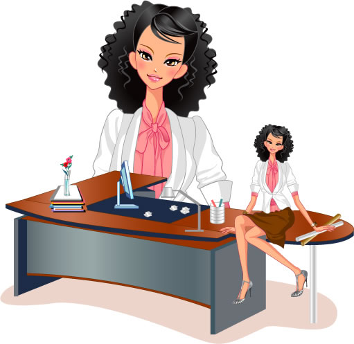 Stylish office people set 55 vector