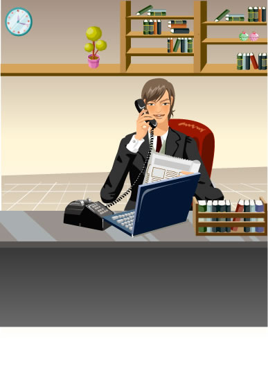 Stylish office people set 53 vector
