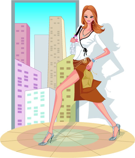 Stylish office people set 52 vector