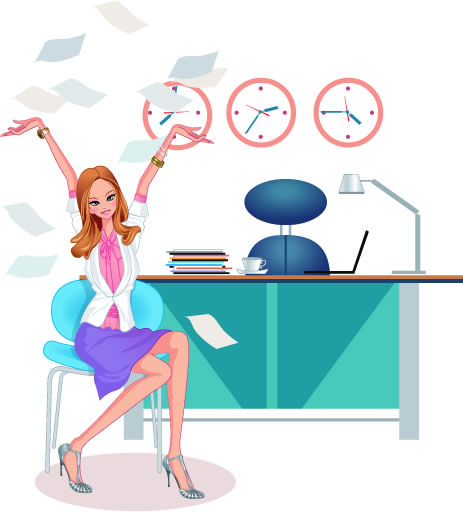 Stylish office people set 50 vector