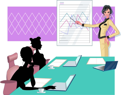 Stylish office people set 45 vector