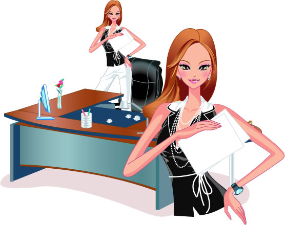 Stylish office people set 44 vector