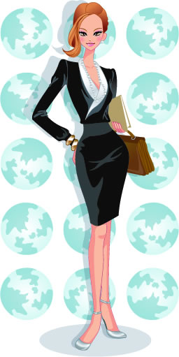 Stylish office people set 43 vector