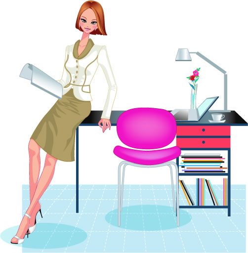 Stylish office people set 41 vector