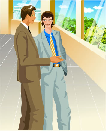 Stylish office people set 35 vector