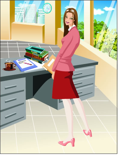 Stylish office people set 29 vector