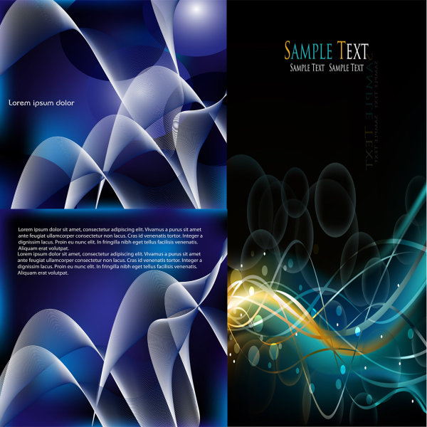 Blue wavy line background vector