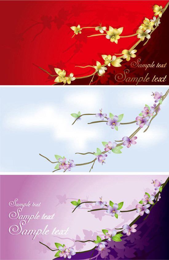 Flowers card template