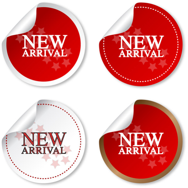 New arrival Sticker vector