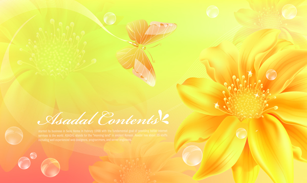 yellow flower background flower background vector background 